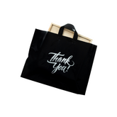 20x15, 3 Mil Thank You Printed Plastic Bags with Loop Handles and with 6" Bottom Gusset Boutique Bag Pack of 60 - Infinite Pack